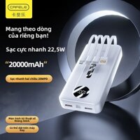 [Cafele] Sạc dự phòng siêu nhanh 20000mAh, 22.5W, tích hợp bốn cáp, nguồn điện di động hai hướng