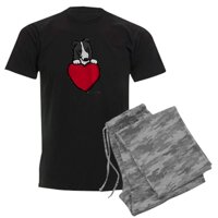 CafePress Black Border Collie Valentine Pajama Set