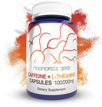 Caffeine 100mg + L-Theanine Capsules 200mg