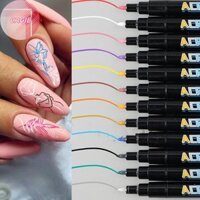 Cagjb 12 / 24 / 36 Màu Sắc Móng Tay Nghệ Thuật Bộ Nhanh Khô Chống Thấm Nước Tranh Graffiti Acrylic Bút Gel Móng Tay Sơn Lót Dụng Cụ Làm Móng Tay N