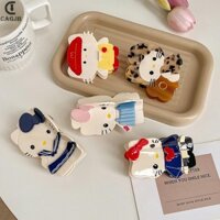 [Cagjb] Kawaii Sanrio Y2K Hello Kitty Kẹp Tóc Hoạt Hình Móng Vuốt Tóc Dễ Thương Cho Nữ Bé Gái Retro Đuôi Ngựa Kẹp Cá Mập Phụ Kiện Tóc Quà Tặng YOMG