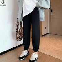 [Cagjb] Quần nỉ có vách ngăn rộng dáng rộng thời trang phong cách Hàn Quốc YOMG