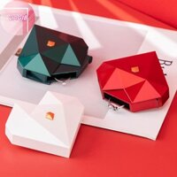 Cagjb Sang Trọng Hình Trái Tim Nhẫn Cưới Hộp Di Động Lưu Trữ Trang Sức Hiển Thị Hộp Bảo Quản Trang Sức Đề Nghị Nhẫn Bao Bì Hộp N