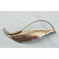 Cài áo bạc hình chiếc lá