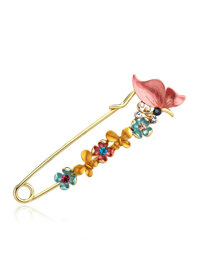 Cài áo bướm xinh đính đá lấp lánh BHC1 - HÔNG KEM