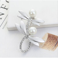 Cài áo chuồn chuồn đôi cách điệu dễ thương GC139 - Bạc