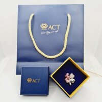 CÀI ÁO HOA 4 CÁNH ĐÁ HỒNG - quà tặng vợ, quà tặng bạn gái, quà 20/10, quà 8/3, quà valentine, quà giáng sinh