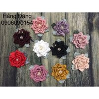 Cài áo hoa hồng gấm HQ