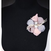 Cài áo hoa lụa đính đá [CỰC HOT]