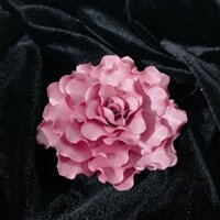 Cài áo hoa lụa gấm hồng 124