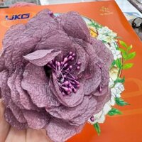 Cài áo hoa lụa tím 619