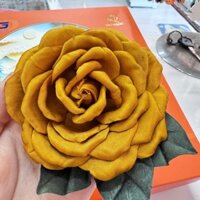 Cài áo hoa lụa vàng 621