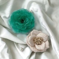 Cài áo hoa voan hoa lụa 426