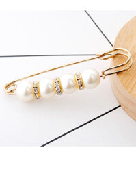 Cài áo kim băng trang trí GC03 - 4 Hạt kèm vòng đá M5