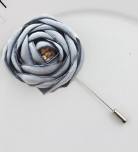 Cài áo thời trang hoa lụa sang trọng nhiều mầuGC12 - Ghi sáng