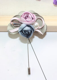 Cài áo thời trang hoa vải vintage sang trọng GC104 - Da nude