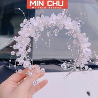 Cài Bờm Tóc Cô Dâu Đính Ngọc Lấp Lánh Dễ Phối Cho Dâu Giá Tại Xưởng