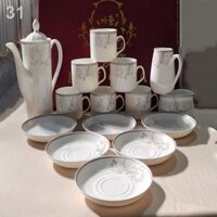 （Cái cốc）✸♗Phong cách châu Âu bộ tách cà phê, phê sang trọng Anh sáng tạo đơn giản nhà xương Trung Quốc