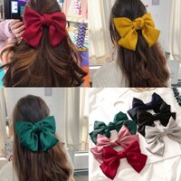 Cài kẹp tóc nơ bướm BẢN TO tiểu thư công chúa quà tặng xinh xắn dễ thương tặng ảnh Vcone - Xanh Đen