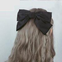 Cài kẹp tóc nơ bướm BẢN TO tiểu thư công chúa quà tặng xinh xắn dễ thương tặng ảnh Vcone - Đen