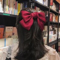 Cài kẹp tóc nơ bướm BẢN TO tiểu thư công chúa quà tặng xinh xắn dễ thương tặng ảnh Vcone - Đỏ