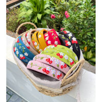 Cài nơ thêu hoa phong cách retro vintage handmade thủ công Tiệm Nhà Bắp