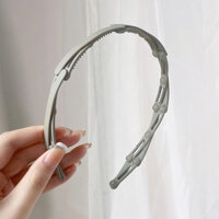 Cài tóc băng đô nhựa gấp gọn bỏ túi tiện lợi co giãn được hot trend Tatitava - Xám nhạt