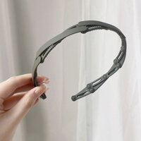 Cài tóc băng đô nhựa gấp gọn bỏ túi tiện lợi co giãn được hot trend Tatitava - Xám đậm