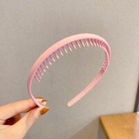 Cài tóc chống trượt dạng xước, bờm tóc trơn nam nữ - Hồng