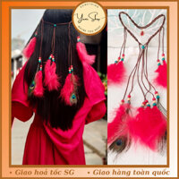 Cài Tóc Lông Vũ Phong Cách Boho Thôn Nữ Đồng Quê Mẫu 11