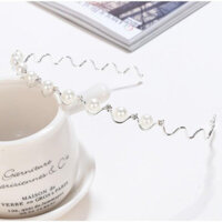 Cài tóc ngọc trai phong cách Hàn quốc phụ kiện xinh tặng kèm 5g thun cột tóc đen - 3-T