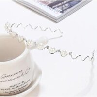 Cài tóc ngọc trai phong cách Hàn quốc phụ kiện xinh tặng kèm 5g thun cột tóc đen - 3-T