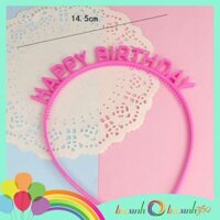 Cài tóc sinh nhật chữ Happy Birthday nhiều màu - Hồng