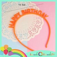 Cài tóc sinh nhật chữ Happy Birthday nhiều màu - Cam