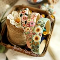 Cài tóc thêu tay mẫu hoa lá 4 mùa 4SS