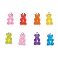 Caile 10 Cái/bộ Mặt Dây Chuyền Hạt Charm Kẹo Gummy Bear Quà Tặng Trang Sức Bông Tai Tự Làm