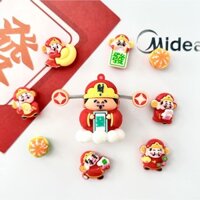 Caiye Tủ Lạnh Miếng Dán Nam Châm Ba Chiều Miếng Dán May Mắn Nhỏ Cổ Tích Lễ Hội Năm Mới Cá Tính Sáng Tạo Từ Miếng Dán Trang Trí 25.1.14