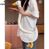 Caiyu Túi vải cho nữ ngộ nghĩnh xấu xí túi búp bê dễ thương đầu vịt túi đeo vai học sinh