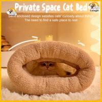 [Calager] Túi quấn ấm áp cho thú cưng cho mèo Túi ngủ ấm cúng cho mèo Giường hang mèo tự sưởi ấm cho mèo trong nhà Lên đến 8kg Túi đeo chéo mùa đông sang trọng mềm mại Thiết kế quấn 360 độ