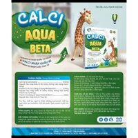 CALCI AQUA BETA HỘP 20 ỐNG NGUYÊN LIỆU NHẬP KHẨU BỈ