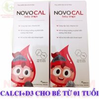 Calci cho bé, D3, Canxi cho trẻ từ sơ sinh NOVOCAL baby drops giúp xương chắc khoẻ, hỗ trợ hệ miễn dịch (H150ml) PKNT005