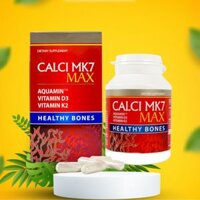 Calci MK7 Max – Bổ sung canxi hữu cơ từ tảo biển đỏ, kết hợp với vitamin D3 và K2MK7, hộp 60 viên
