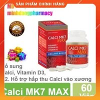Calci MK7 Max. Canxi tảo đỏ, giúp bổ sung canxi, vitamin d3 k2 cho bà bầu, tăng chiều cao cho bé