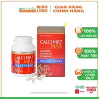 CALCI MK7 MAX - Canxi tảo đỏ tốt cho bà bầu, thanh thiếu niên, hỗ trợ giảm nguy cơ loãng xương (Lọ 60 viên)