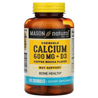 Calcium 600mg + D3 Mason Natural 100 viên