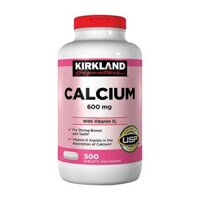 Calcium 600mg Vitamin D3 Kirkland 500 viên