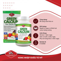 Calcium hữu cơ Olympian green calcium (lọ 60 viên)