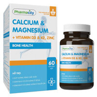 Calcium & magnesium + vitamin d3 & k2, zinc bone health hỗ trợ giảm nguy cơ loãng xương ở người lớn