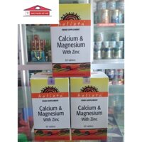 calcium magnesium with zinc [nhập khẩu từ Canada] hộp 60 viên. Giúp xương và răng chắc khỏe,ngừa loãng xương