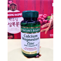 Calcium Magnesium Zinc Nature's Bounty hỗ trợ duy trì sức khoẻ hệ xương (100 viên)